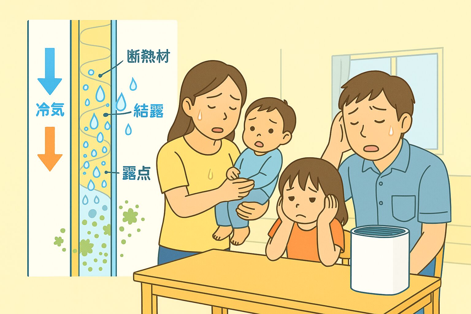 内部結露の様子