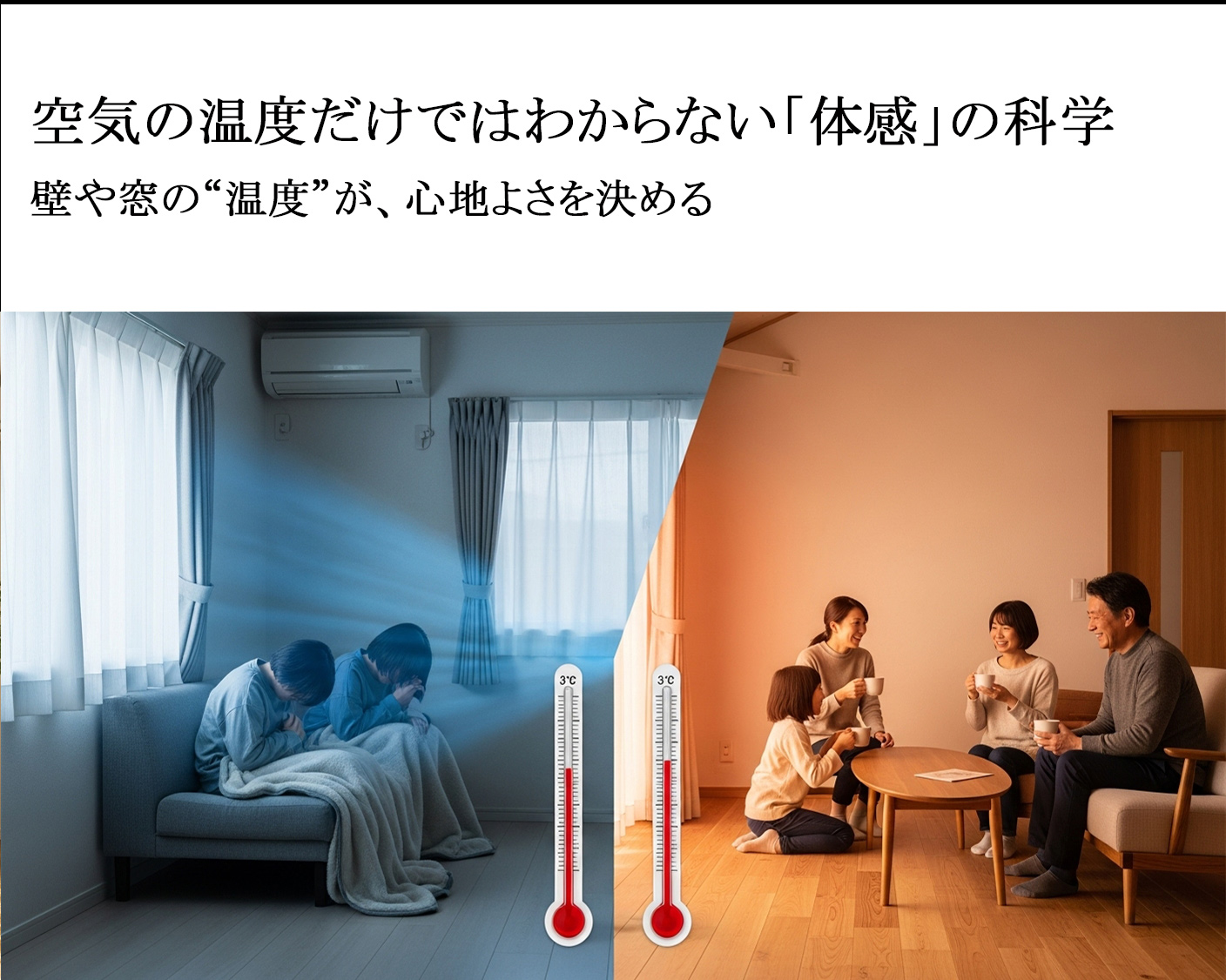 壁や窓の“温度”が、心地よさを決める